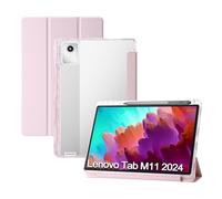 XLTTONG Case For Lenovo M11 11 Inch 2024 Release,Lightweight Smart Cover,with Pen Holder,Tri-fold Stand,Support Auto Wake/Sleep (Pink)