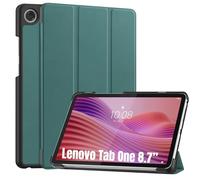 XLTTONG for Lenovo Tab One 8.7 inch 2025 TB305FU Case,Slim Lightweight Protective Three Folding Hard Back Shell Stand Cover for Lenovo Tab K9 (Dark Green)