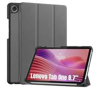 XLTTONG for Lenovo Tab One 8.7 inch 2025 TB305FU Case,Slim Lightweight Protective Three Folding Hard Back Shell Stand Cover for Lenovo Tab K9 (Grey)