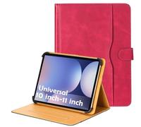XLTTONG Universal Case for 10.1,11 inch Tablet, Holder Multi-Angle Stand Folio Cover for DOOGEE Tab A9/A9+/ U11/ for TECLAST P30/ 10-11 inch Tablet (Red)