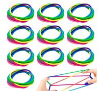 XLTXWD 10 PCS Cats Cradle String, Colorful Finger String Games Toy for Kids Teens and Adults, Creative Play at Home Classroom Activities Party Games Outdoor Entertainment