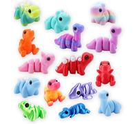 XLTXWD 15Pcs 3D Printed Animals, 3D Printed Toys, Cute Mini Animals Different Animal Shapes for Home and Office Decoration Photographic Prop (Random Style and Color) (15 pcs)