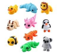 XLTXWD 15Pcs 3D Printed Animals, 3D Printed Toys, Cute Mini Animals Different Animal Shapes for Home and Office Decoration Photographic Prop (Random Style and Color) (10 pcs)