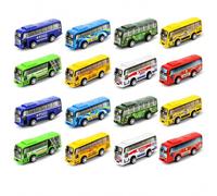 XLTXWD 16PCS Small bus Set, Little Bus, Bus Assortment of Vehicles, Eight Colour Collection, Educational Transport Themed Activity, Random Colour Selection