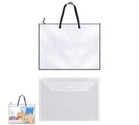 XLTXWD 2PCS Art Folder, A1 Art Folder, A1 Folders, Arts Bag with Clear Document Sleeves, Protective Storage for Artwork and Documents, for Artists and Students