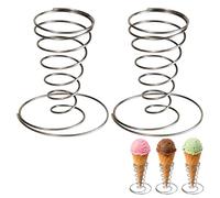 XLTXWD 2PCS Ice Cream Cone Holder, Sturdy Hard Texture Ice Cream Stand for Parties and Food Stalls, Two Piece Set with Easy Storage Design, Durable Material for Home Kitchen Use