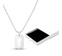 XLTXWD 2PCS Stainless Steel Necklace, Stainless Steel Jewellery, Bold Pendant Necklace: Skewed Hip-Hop Design for Daily, Party, Gift-Giving