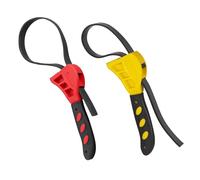XLTXWD 2PCS Strap Wrench, Filter Strap Adjustable Heavy Duty for Pipes Plumbing Shower Head Water Filter Yellow & Red