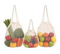XLTXWD 30Pcs String Bag, Reusable Mesh Bags for Grocery Shopping and Travel Organisation, Convenient Storage Solution with Two Long Handles and One Short Handle Design