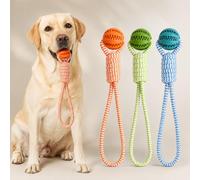 XLTXWD 3PCS Dog Ball On Rope, Multicolor Interactive Dog Rope Ball, Sturdy Handheld Play Supplies for Daily Pet Interaction
