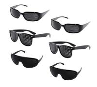 XLTXWD 6PCS Pinhole Glasses, Pin Hole Glasses for Eye Relaxation, Correction to Reduce Eye Fatigue from Digital Screens, Reduce Digital Eye Strain, Ideal for Office Workers and Students, Three styles