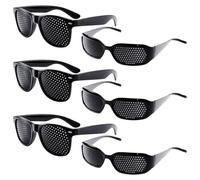 XLTXWD 6PCS Pinhole Glasses, Pin Hole Glasses for Eye Relaxation, Correction to Reduce Eye Fatigue from Digital Screens, Suitable for Office Workers and Students