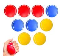 XLTXWD 9 Pcs Soft Ball, Sponge Ball, for Kids Ideal - Practice Foam Tennis Balls for Training and Garden Play - Durable Sponge Balls for Pets Schools and Recreational Use(Yellow, Blue, Red)
