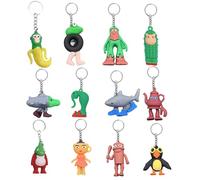 XLTXWD Set of 12 Italy-Inspired Mythical Creature Keychains, Unique Collectible 3D Figurines, Fun Keyrings for Animal Lovers and Collectors, Quirky Decor & Gift