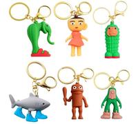 XLTXWD Set of 6 Italy-Inspired Mythical Creature Keychains, Unique Collectible 3D Figurines, Fun Keyrings for Animal Lovers and Collectors, Quirky Decor & Gift