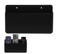 XLTXWD Tv Remote Holder, Remote Control Holder, 3 Slot Remote Control Holder Wall Tv Remote Holder Self Adhesive Marker Holder, Wall Pen Holder Stroage for Home Office School (Black)