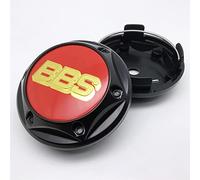 XLUCBS 4 Pcs Car Aluminum Alloy Hub Centre Caps Wheel Center Tire Emblem Cover, for BBS 68mm Rims Sticker Styling Decorate Accessories