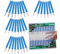 XLWJBES Upgrade Terminal Removal Tool Kit - 31Pcs Electrical Pin Extractor Connector Depinning Tool Set for Automotive, Motorcycle, and Electronics Repair with Upgraded Storage Case, Blue