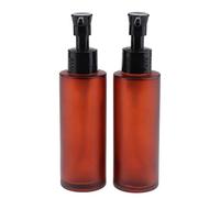 XLWLLNJ 2 Empty Glass Bottles/Lotion Bottles/Essential Oil Bottles, Amber-Colored Storage Containers, 100ml