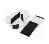 XLWLLNJ 4 Pieces Holder Sanding Block Clamp Hand Sander Sheet Holder with Balanced Pressure for Cleaner Finish On Flats and Edges Suitable for cabinetry Trim, White Sandpaper Holder Set of Four