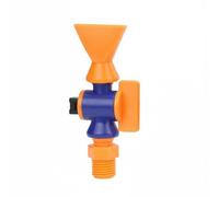 XLWLLNJ Adjustable Nozzle Flat Head Water Jet Nozzle Multi-Directional Air Blow Joint Design Built-In Switch PP POM For Cleaning Machine Tools Industrial Application, 1/8 25MM, Flat With Switch
