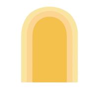 XLWLLNJ Boho Arch Wall Sticker for Kids Room and Office, PVC Wallpaper for Home Decor, Yellow