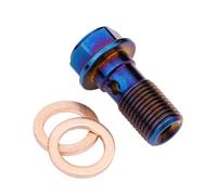 XLWLLNJ Brake Caliper Bleeder Screw Banjo Bolt Copper Washers Motorcycle Hardware Hydraulic Component CNC Machined 304 Stainless Steel Suitable for, 1.0, Non-bleed B-blue