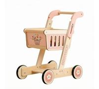 XLWLLNJ Children Simulation Cart Wooden Push Cart Pusher Toddler Cart Style Stable Frame Triangular Support Simple Wood Body Role Play Fun Suitable for Early Walking Playroom Nursery