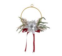 XLWLLNJ Christmas Wreath for The Front Door, Multi-Purpose Wall Decoration, Christmas Decoration for Entryway, Home, Party, Winter Wedding, Silver