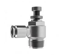 XLWLLNJ Control Valve Pneumatic Stainless Steel Adjustable Knurled Knob Push-to-Connect Threaded Throttle Air Regulator Suitable, SL12-04, 12mm Tube, 1/2 Thread