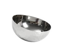 XLWLLNJ Decorative Planter Indoor Plant Pot Flowerpot Metal Container With Dimpled Surface And Copper Tone Finish Suitable for tabletop desktop bookshelf display, Silver Hammered, 16 16 9cm