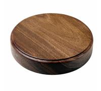 XLWLLNJ Display Stand Walnut Wood Riser Base Pedestal With Solid Round Slab And Stable Surface For Models Curios Teaware Product Photography Suitable for , Diameter 18cm, Height 2cm