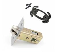 XLWLLNJ Door Lock Latch Holder Repair Part Bracket Fixing Base with Latch Bolt Retainer Crafted from PVC and Aluminum Alloy to Prevent Wobble and Hold the, 35MM, Split Bolt