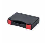 XLWLLNJ Equipment Case Storage Container Hard Carrying Case Tool Box Instrument Box Reinforced Latch Sturdy PP Suitable for Travel Workshop Office, PP-101, 230x180x50mm, Black with Red Latches