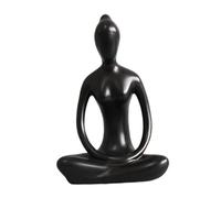 XLWLLNJ Figure Ceramic Pose Statue Figurine Abstract Art Sculpture Sitting Ornament Sculpture Meditation Collectible for Desk Cabinet Shelf Garden E, Grace