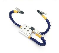XLWLLNJ Fixture Stand Adjustable Soldering Stand Helping Hands Holder with Bendable Arms and Movable Clips Weighted Aluminum Base for Stable Support Suitable, Three Holders + Extended Base