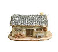 XLWLLNJ House Figurine Rustic Resin Ornament Mini Cottage Hand Painted Model Nostalgic Country Decor Piece Suitable for Desktop Indoor Display, Quiet Old House
