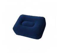 XLWLLNJ Inflatable Footrest Travel Pillow Leg Rest Cushion Ottoman Lightweight Packable Travel Accessory PVC Flocking Suitable for Airplane Train car Office Home, Navy Blue, Regular 1-Layer