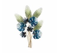 XLWLLNJ Leaf Metal Wall Art Sculpture Iron Foliage Wall Hanging Gilded Finish Dimensional Openwork suitable for living room entryway dining area hotel, Modern, Tropical, Botanical-A