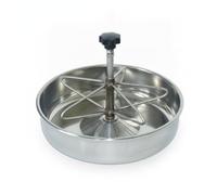 XLWLLNJ Live Feed Container Piglet Feeder Trough Bowl Dish With Divider 304 Stainless Steel Anti Hook Fixing Suitable for young feeding pen management farm routines, 28cm, All 304 Stainless Steel