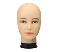 XLWLLNJ Mannequin Head Display Bald Male Mannequin Head Bust Stand With Realistic Facial Features Stable Neck Base Smooth Skin Tone For retail stores hair , Medium Head Circumference 57cm