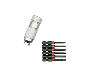 XLWLLNJ Quick Release Adapter Screwdriver Adapter Bit Holder Locking Mechanism Knurled Handle Secure Bit Change for Home Repairs Furniture Assembly Garage Tasks