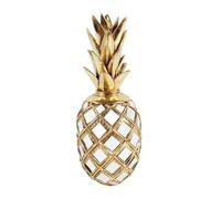 XLWLLNJ Resin Figurine Tabletop Sculpture Gold Color Statue Ornament for Bookshelf Living Room, Pineapple