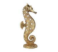 XLWLLNJ Resin Figurine Tabletop Sculpture Gold Color Statue Ornament for Bookshelf Living Room, Seahorse