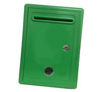 XLWLLNJ Suggestion Box Mail Box Ballot Box with Lock Wall Mounted Window Complaint Box Charity Donation Box Comment Box, Green