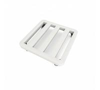 XLWLLNJ Tray with Wheels Planter Mover Pot Roller Metal Support Sturdy Caster Smooth Suitable for Home Balcony Room Use, White, 350x350x90mm