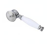 XLWLLNJ Vintage Telephone Handheld Sprayer Bath Nozzle Rainfall Coverage Copper Build with Comfortable Grip Suitable for Showers Classic bathrooms Rental Properties, Chrome Wht Porcelain