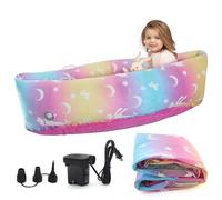 XLYLKS Sensory Chair Inflatable Peapod Canoe, 60" Sensory Pod Sitting for Autistic Children, Therapy Pea Pod for Children, Sensory Peapod Includes Electric Air Pump, Multi-Colored