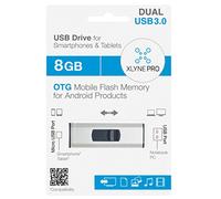 XLYNE PRO OTG 8 GB USB 3.0 Stick for PC (USB) and Smartphones/Tablets (microUSB) - Read speed: up to 30 MB/s, Write speed: up to 8 MB/s