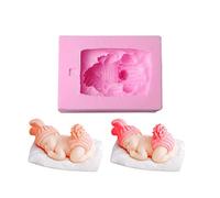 XLZSP 3D Sleeping Baby Silicone Molds DIY Fondant Cake Decoration Mould Chocolate Essential Oil Soap Polymer Clay Moulds Fondant Tool Kitchen Baking Mold (Sleeping baby3)